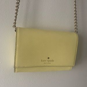 Kate Spade ♠️ Dana wallet on string, yellow. Great condition.